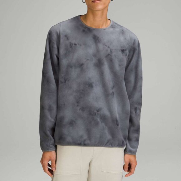 Lululemon lab Fleece Crew Pullover Diamond Dye Asphalt Grey Graphit Men Size XL - Picture 1 of 15